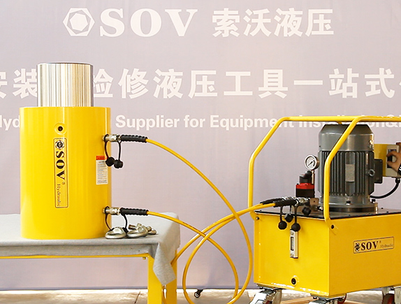 ROYAL皇家88液压sov电动泵+500吨液压千斤顶顶升